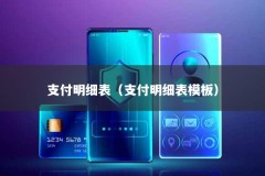 支付明细表（支付明细表模板）